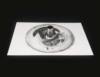 William Kentridge - Anamorphic Drawing (Telephone)