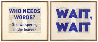 William Kentridge - Blue Rubrics (WAIT, WAIT; and WHO NEEDS WORDS (the whispering in the leaves)?)