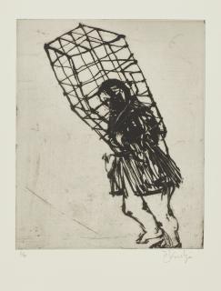 William Kentridge - Caged Woman, from Zeno at 4am