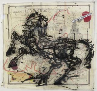 William Kentridge - City of Moscow (Map of the City of Moscow)