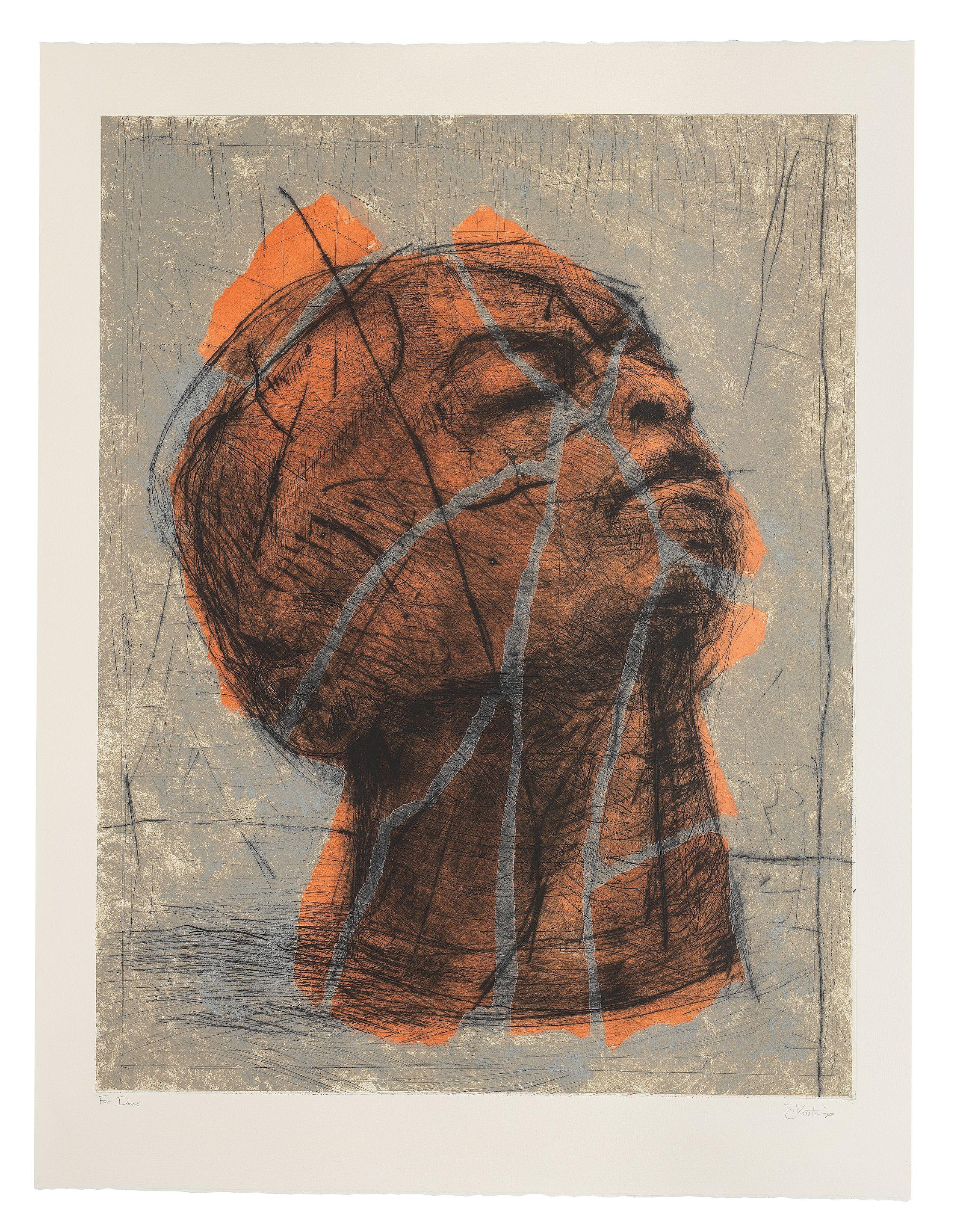 William Kentridge - Head (Orange)