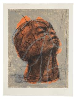 William Kentridge - Head (Orange)