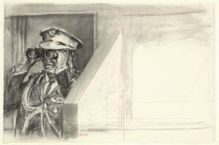 William Kentridge - Man with Binoculars