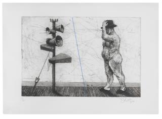 William Kentridge - Man with Megaphone Cluster