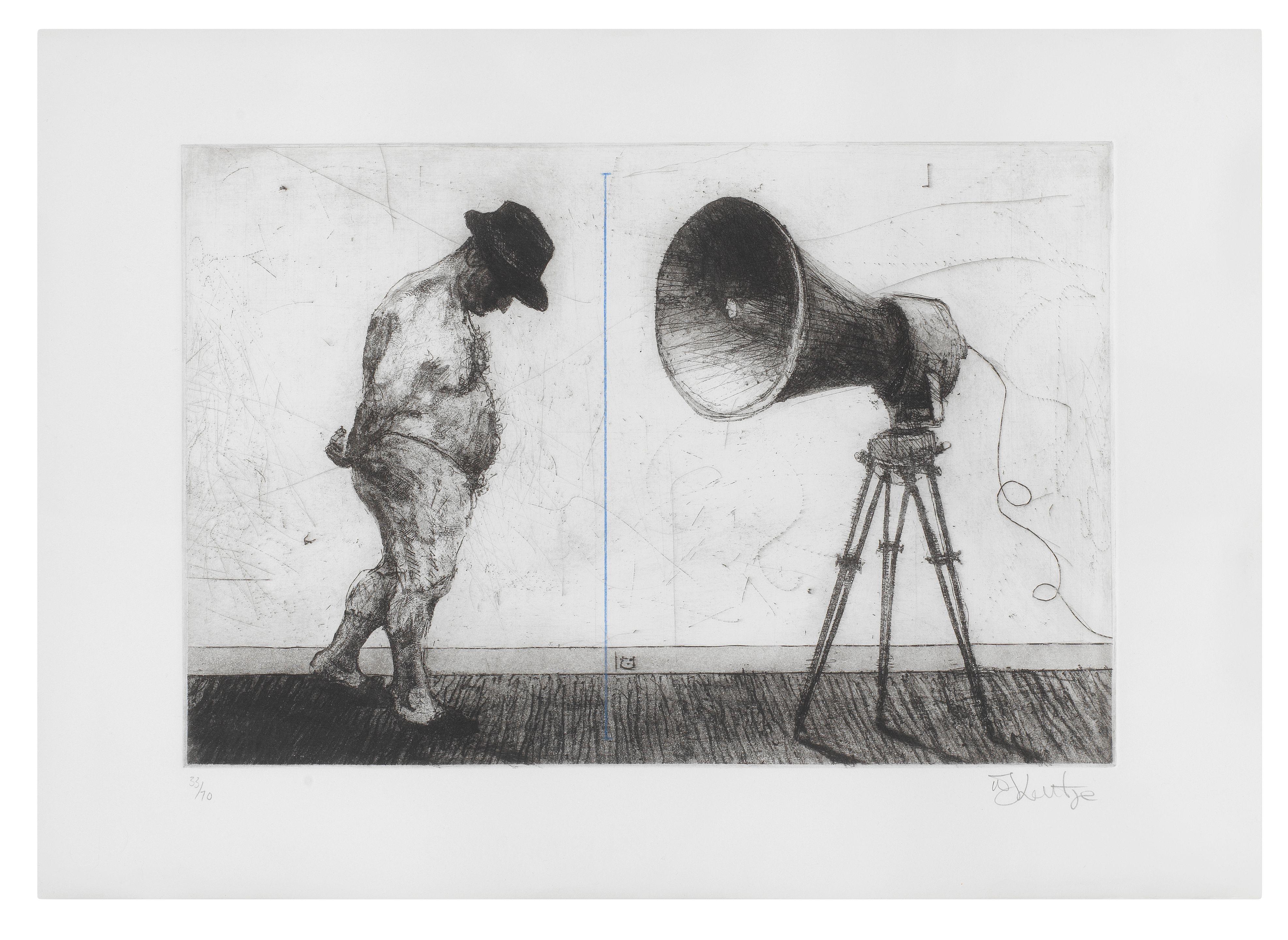William Kentridge - Man with Megaphone