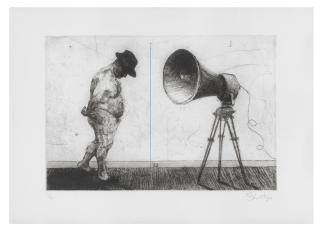 William Kentridge - Man with Megaphone