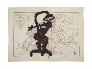William Kentridge - Porter Series: Carte L\'Europe (Shower Woman)