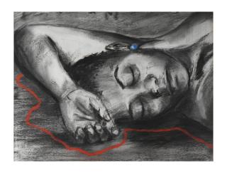 William Kentridge - Sans titre (dessin du film Felix in Exile)