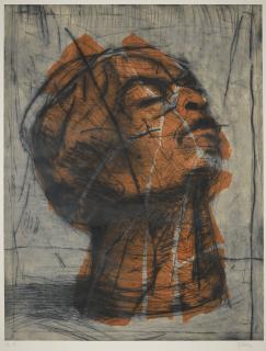 William Kentridge - South African Head (Orange)