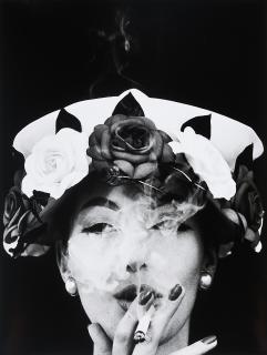 William Klein - Hat + 5 Roses, Paris 1956 (Vogue).