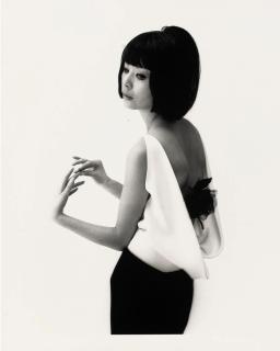 William Klein - Hiroko and Black Rose, Paris, Vogue, 1960