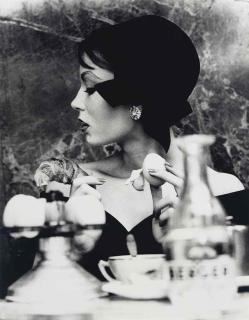 William Klein - Mary, Egg and Croissant, Paris, 1957
