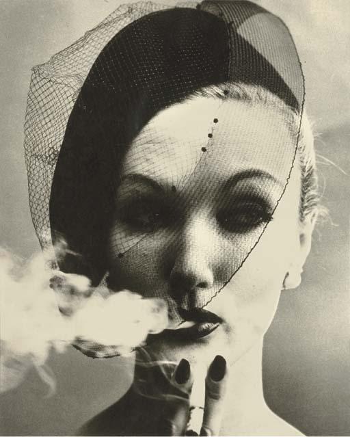 William Klein - Smoke And Veil, Paris, 1958 (Vogue)