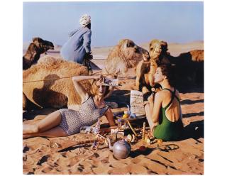 William Klein - Tatiana, Marie Rose, Picnic, Camels, Morocco, 1958