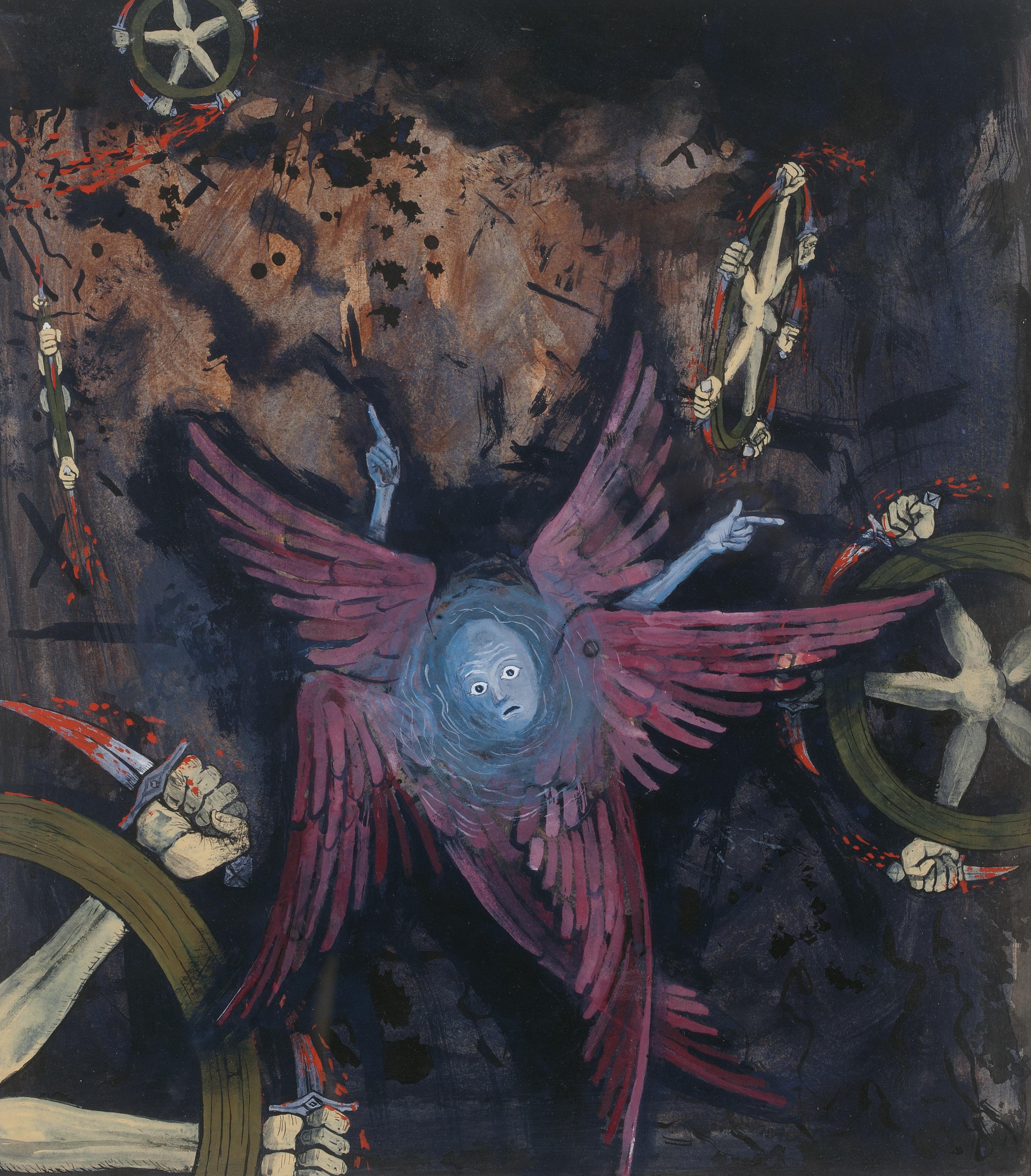 William Kurelek - Warning Of The Angel Gabriel To Mary And Joseph