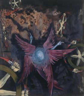 William Kurelek - Warning Of The Angel Gabriel To Mary And Joseph