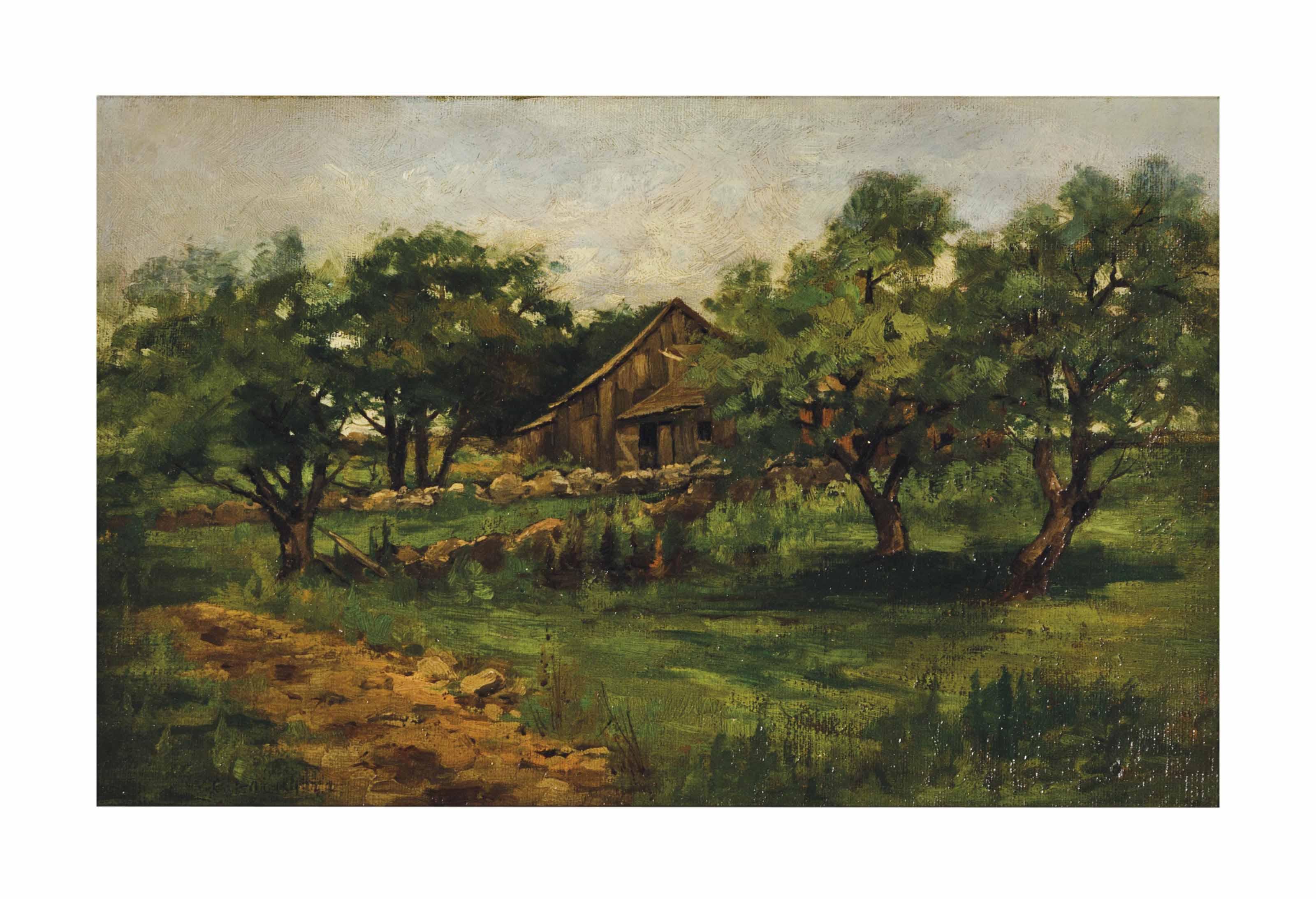 William Lamb Picknell - Landscape with barn