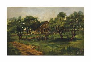 William Lamb Picknell - Landscape with barn