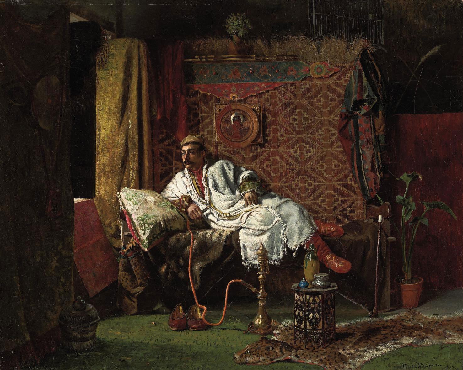 William Lamb Picknell - The opium den
