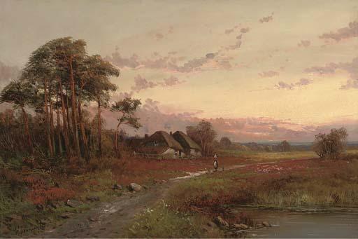 William Langley - Crofts In The Gloaming-Mull