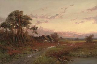 William Langley - Crofts In The Gloaming-Mull