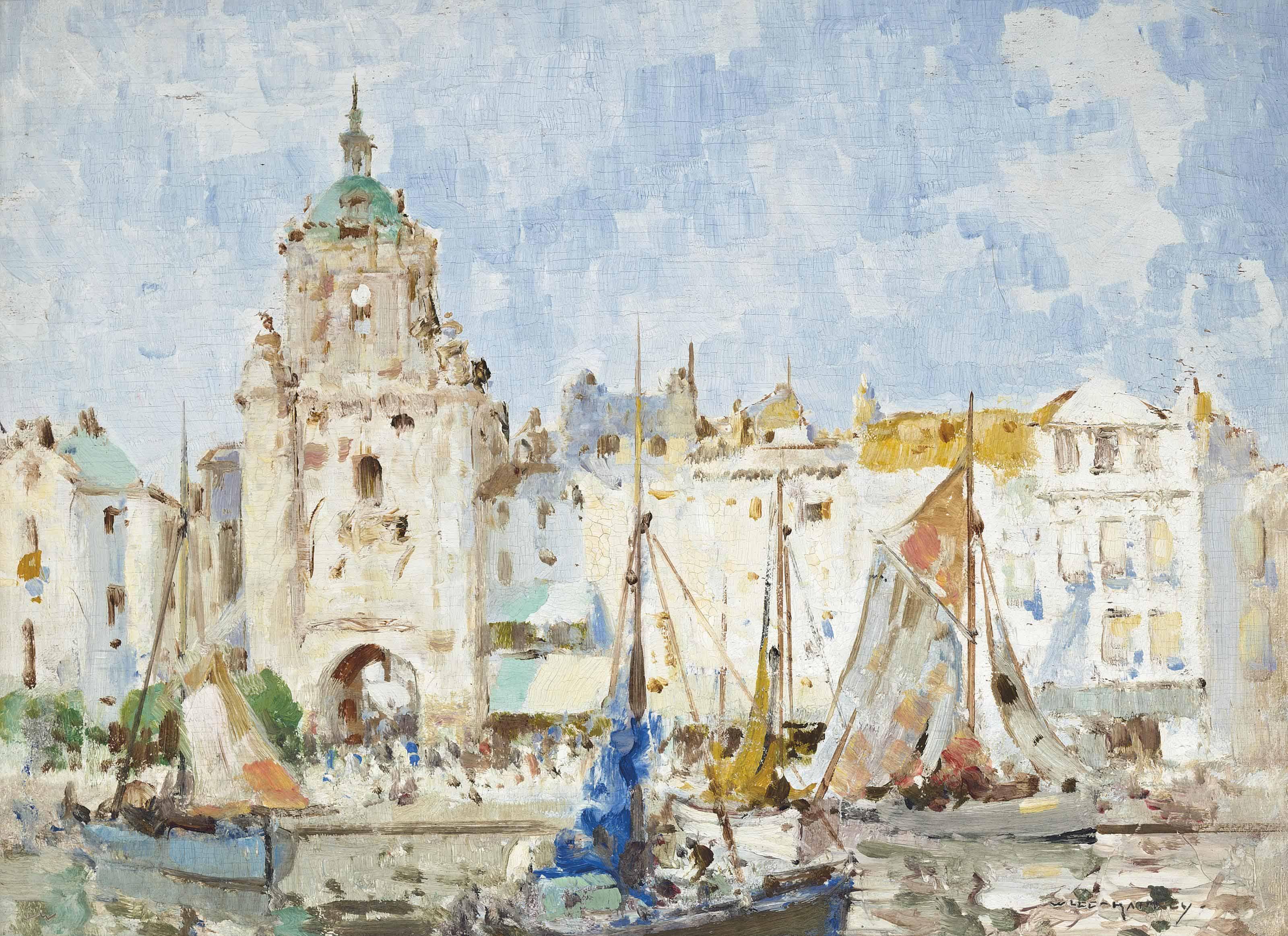 William Lee Hankey, R.W.S., R.I., R.O.I. - The Clock Tower, La Rochelle