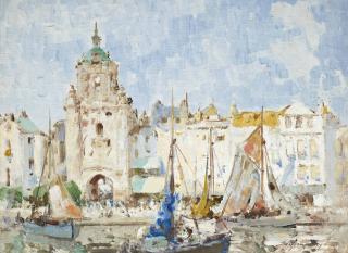 William Lee Hankey, R.W.S., R.I., R.O.I. - The Clock Tower, La Rochelle
