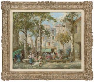 William Lee-Hankey R.W.S., R.I., R.O.I. - The flower market