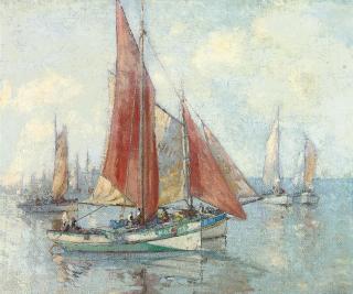 William Lee-Hankey, R.W.S., R.I. - Off to the fishing grounds, Douarnenez, Brittany