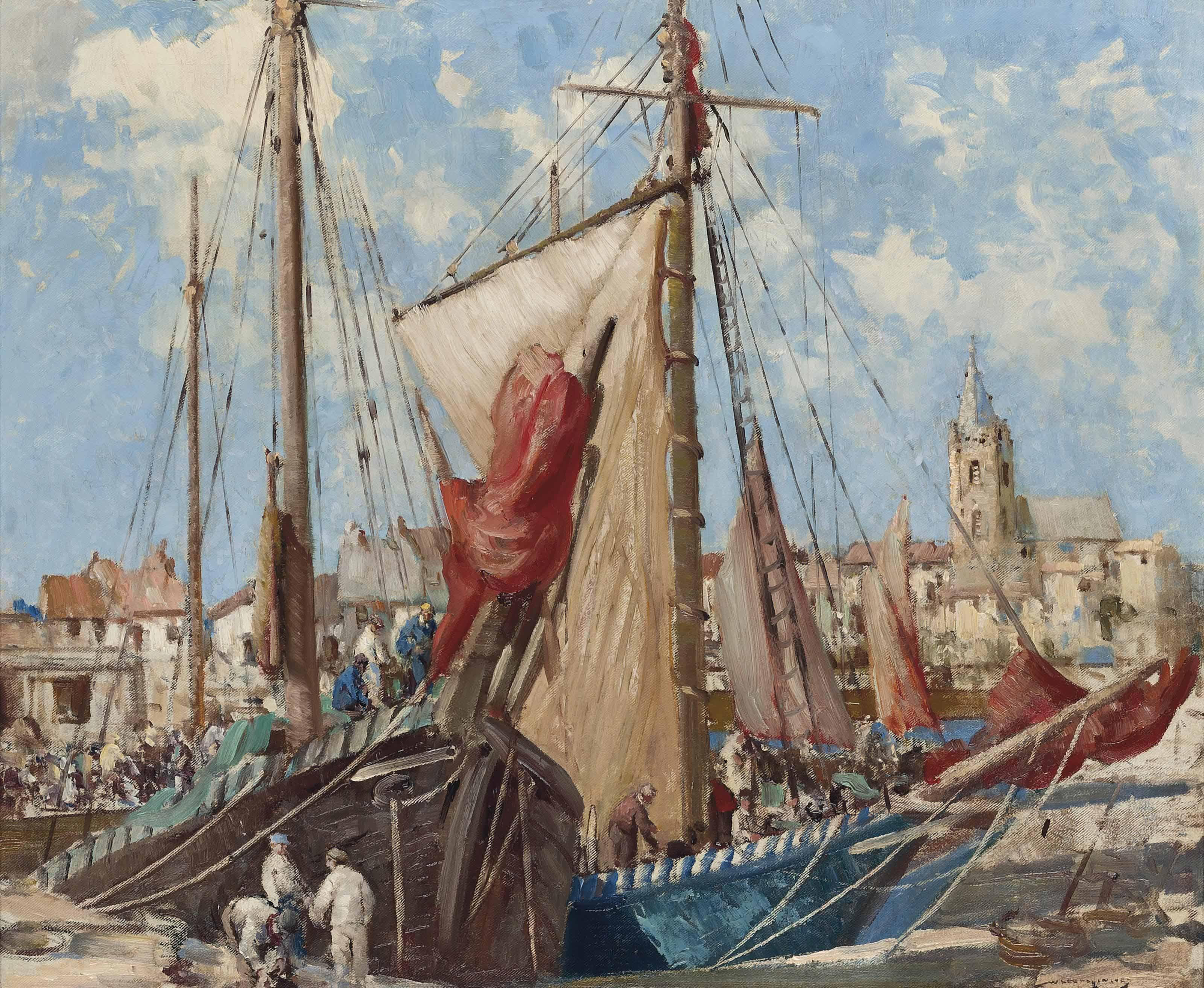 William Lee Hankey, R.W.S., R.O.I., R.I. - The Louvain Basin, Boulogne