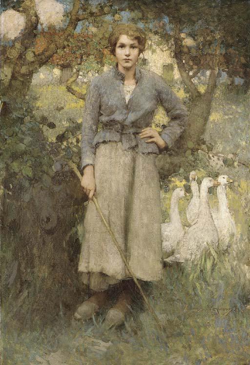 William Lee-Hankey, R.W.S. - The Goose Girl