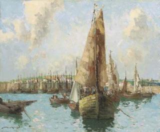 William Lee-Hankey, R.W.S. - The harbour, Etaples