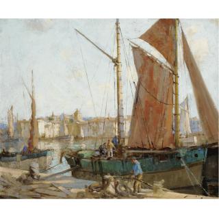 William Lee Hankey, R.W.S, - The Timber Carrier - St Tropez