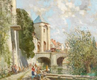 William Lee Hankey RWS, RI, ROI, RE - Washing day, Moret