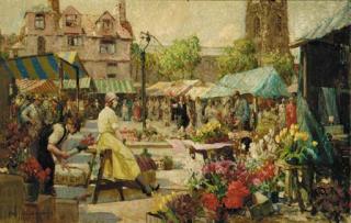 William Lee-Hankey - The Flower Market, Norwich
