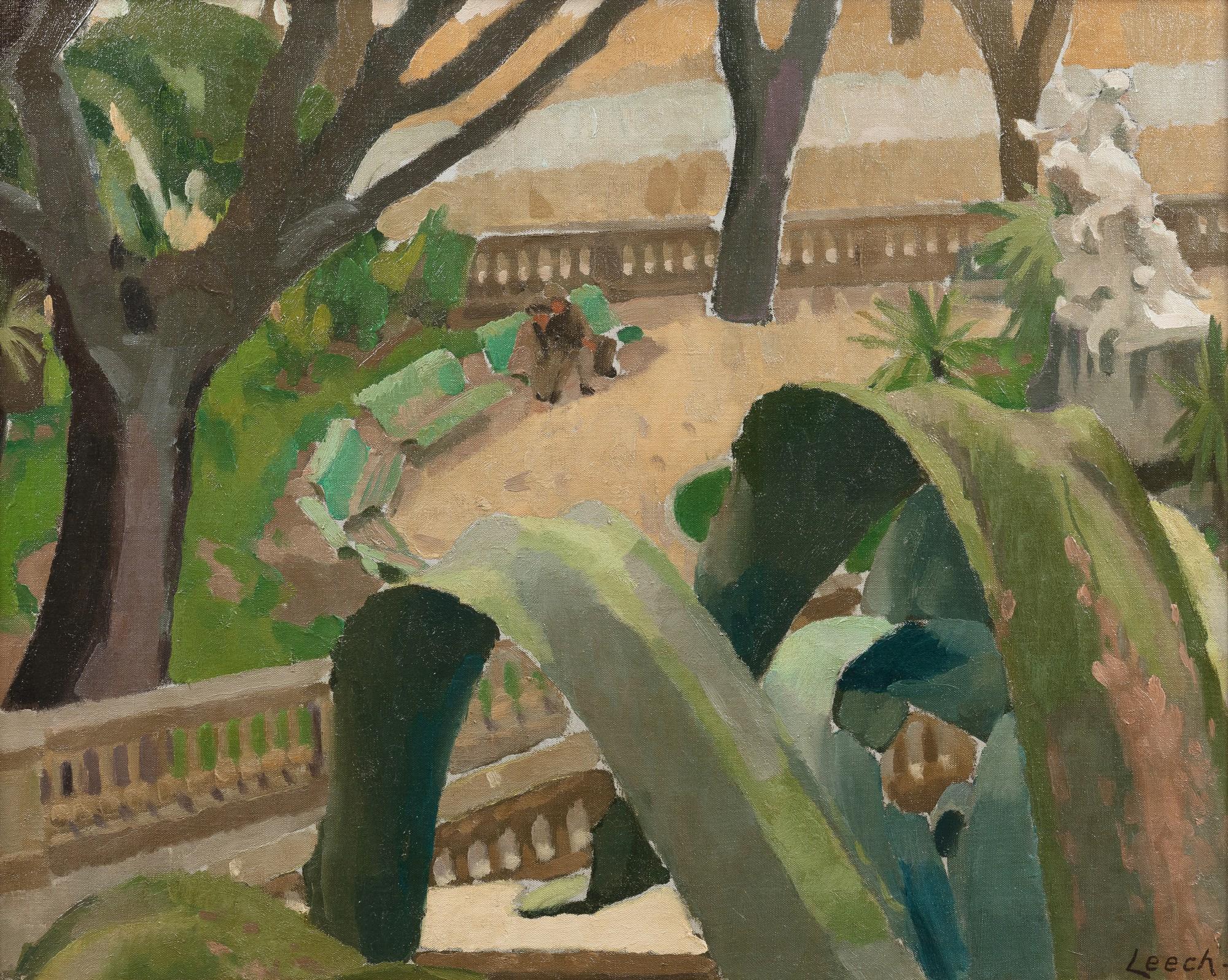 William Leech, R.H.A. - Statue of the Fragonard, Grasse | Statue du Fragonard, Grasse