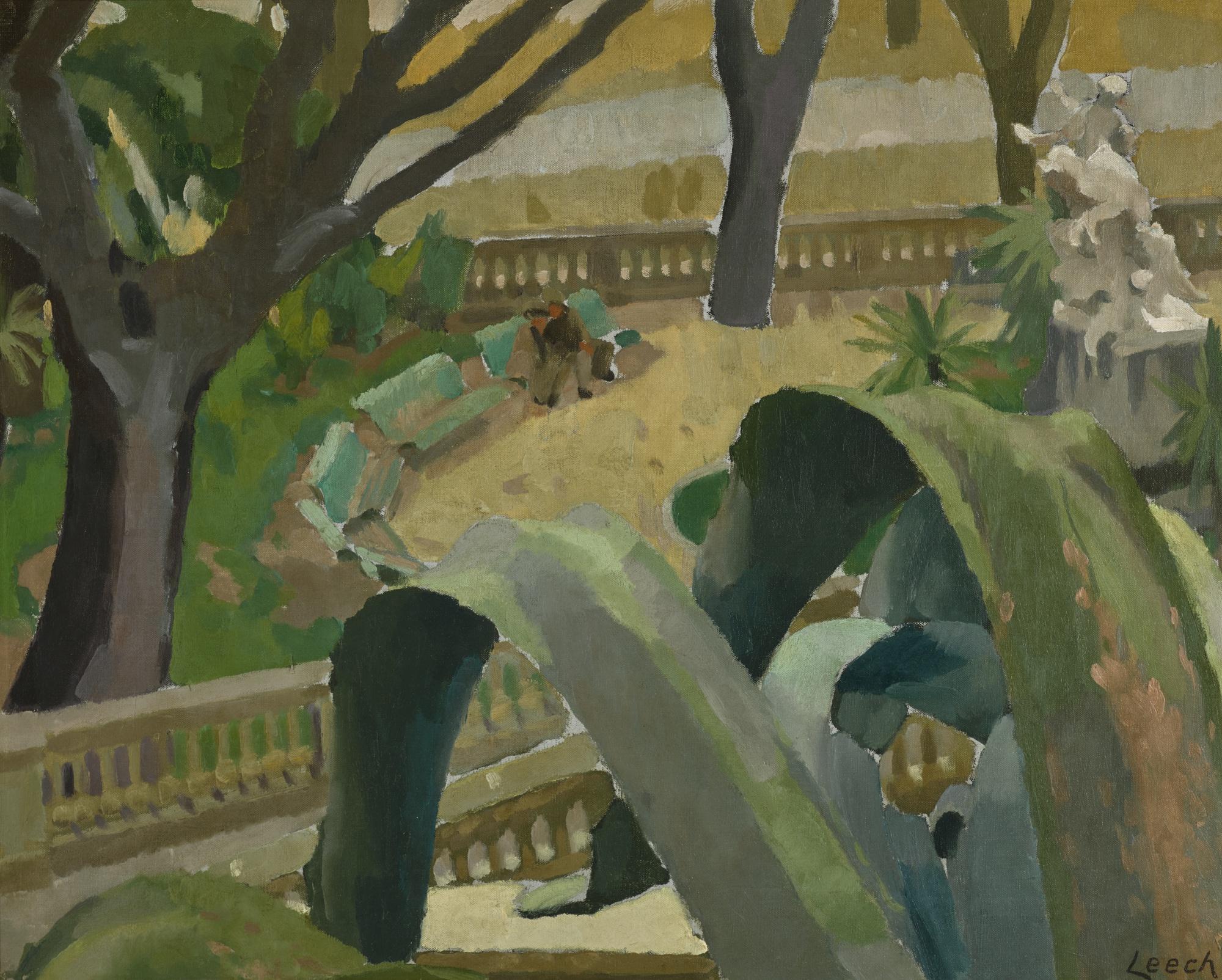 William Leech, R.H.A. - Statue Of The Fragonard, Grasse