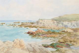 William Lees Judson - Laguna Coast sight 11 1/2 x 17 in. framed 24 1/2 x 29 1/2 in.