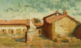 William Lees Judson - Shepherd with Flock at San Juan Capistrano Mission