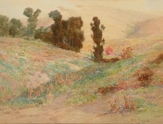 William Lees Judson - Sleepy Hollow in Laguna sight 17 x 22 in. framed 26 3/4 x 32 in.