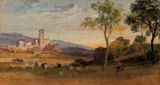William Leighton Leitch, R.I. - In the Roman Campagna