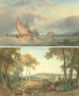 William Leighton Leitch, R.I. - Kelvingrove; And Dumbarton Rock