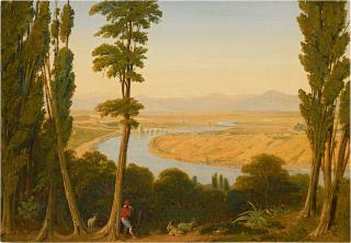 William Linton - A View Of The Tiber And The Roman Campagna From Monte Mario