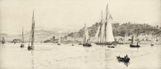 William Lionel Wyllie, R.A., R.I. - Yachting on the Clyde