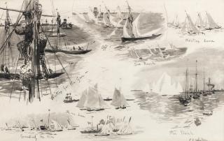 William Lionel Wyllie, R.A. - A yacht race from start to finish