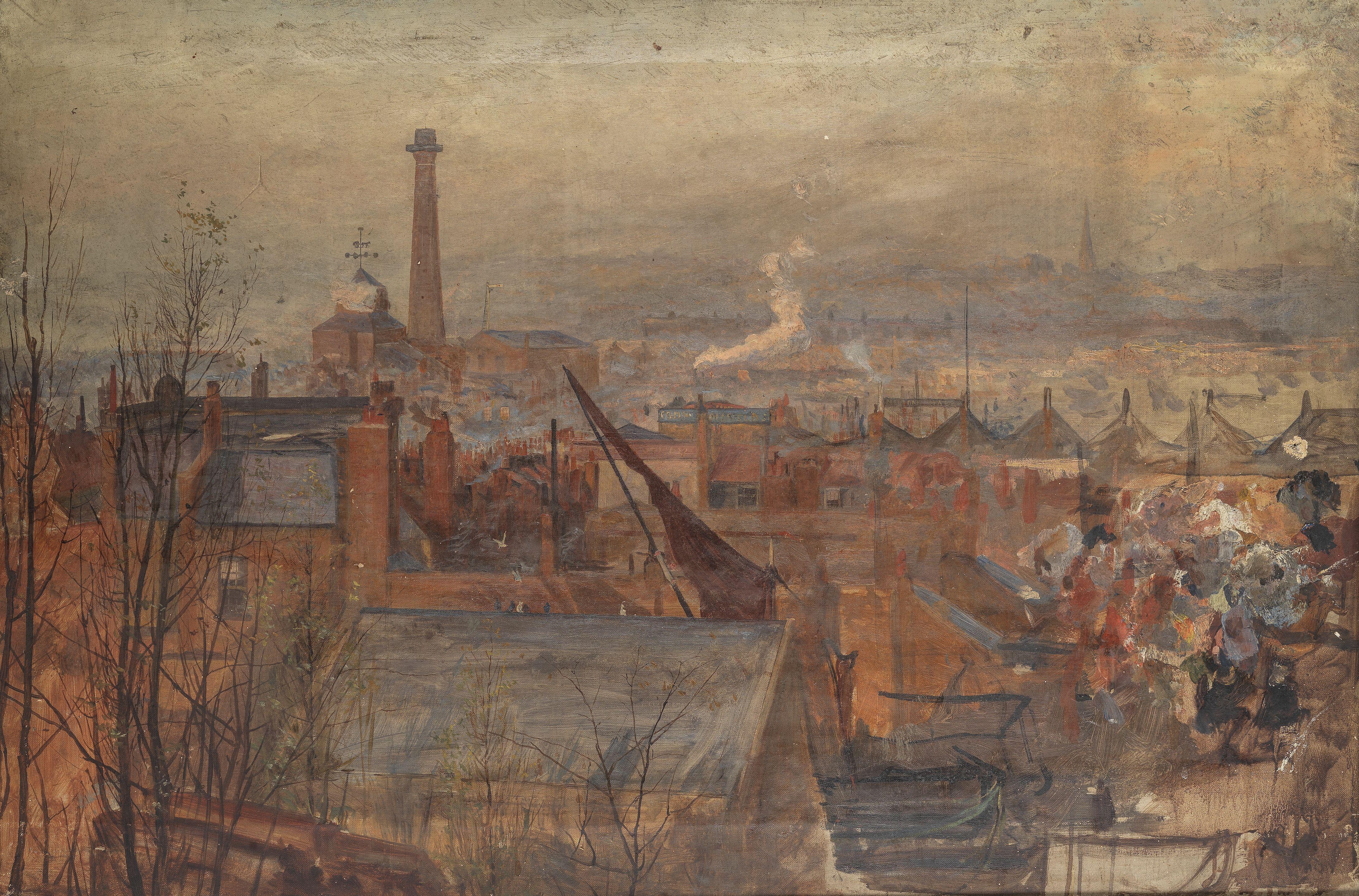 William Lionel Wyllie, R.A. - Beckton Gas Works, an unfinished work