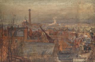 William Lionel Wyllie, R.A. - Beckton Gas Works, an unfinished work
