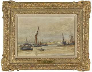 William Lionel Wyllie R.A. - Busy Estuary