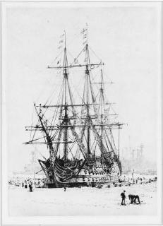 William Lionel Wyllie, R.A. - H.M.S. Victory in dry dock