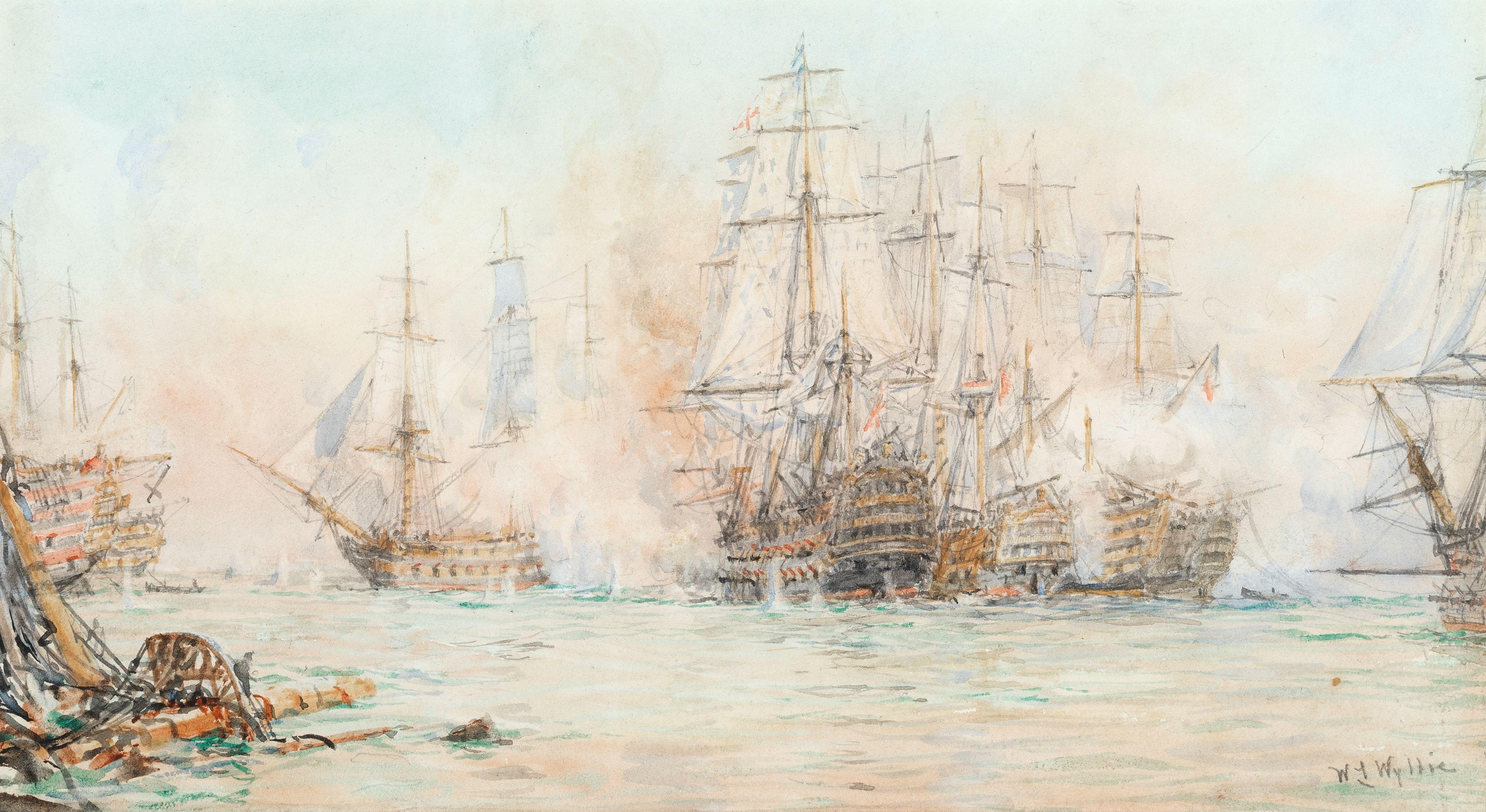 William Lionel Wyllie, R.A. - The Battle of Trafalgar, 1805